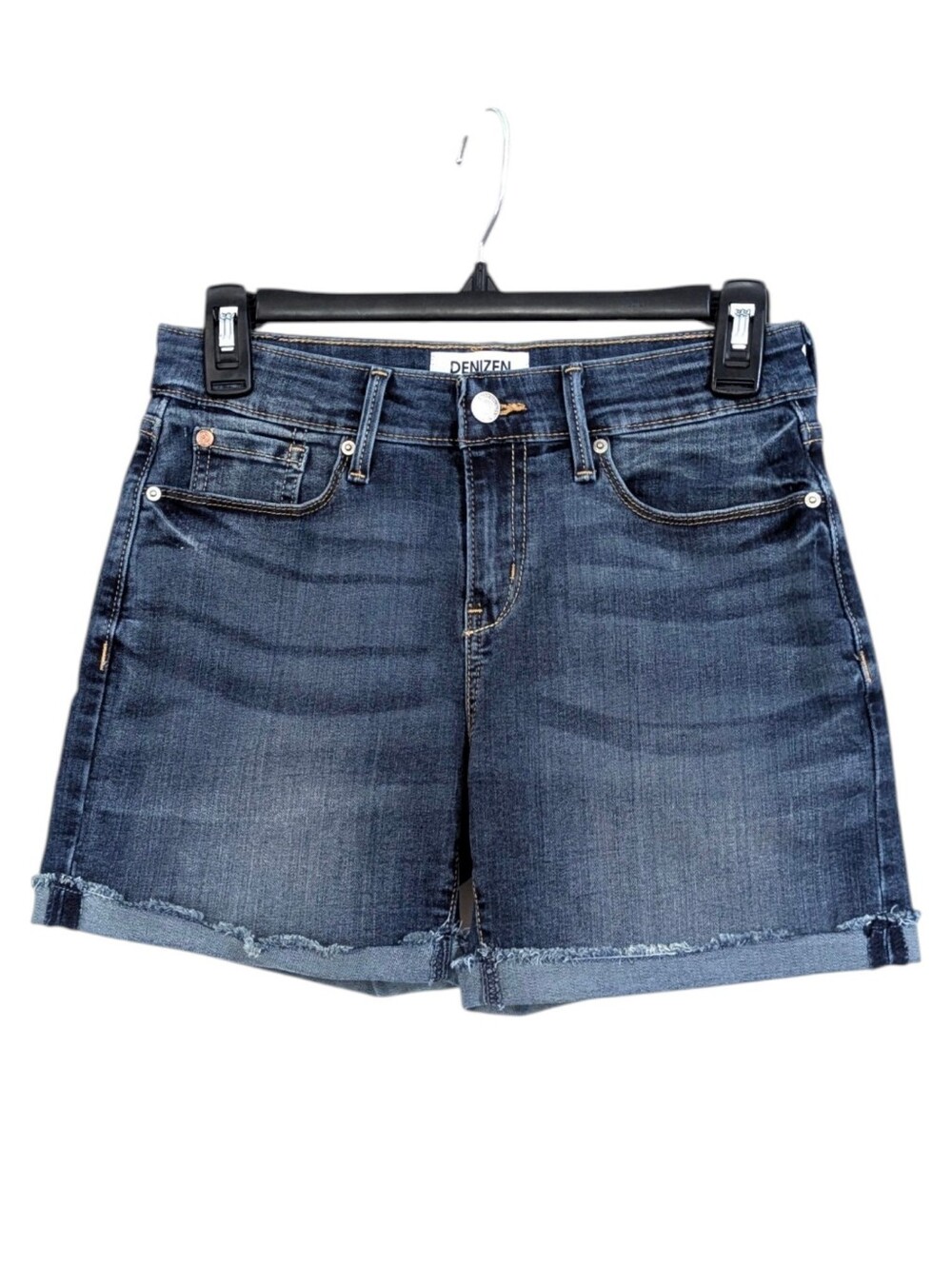 Levi's Denizen Cuffed Midi Jean Shorts - Size 2 Womens 26